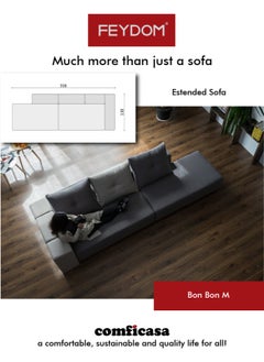 COMFICASA FEYDOM BonBon M: The Multifunctional Modular Sofa - Velare Mid Grey  - Image 4