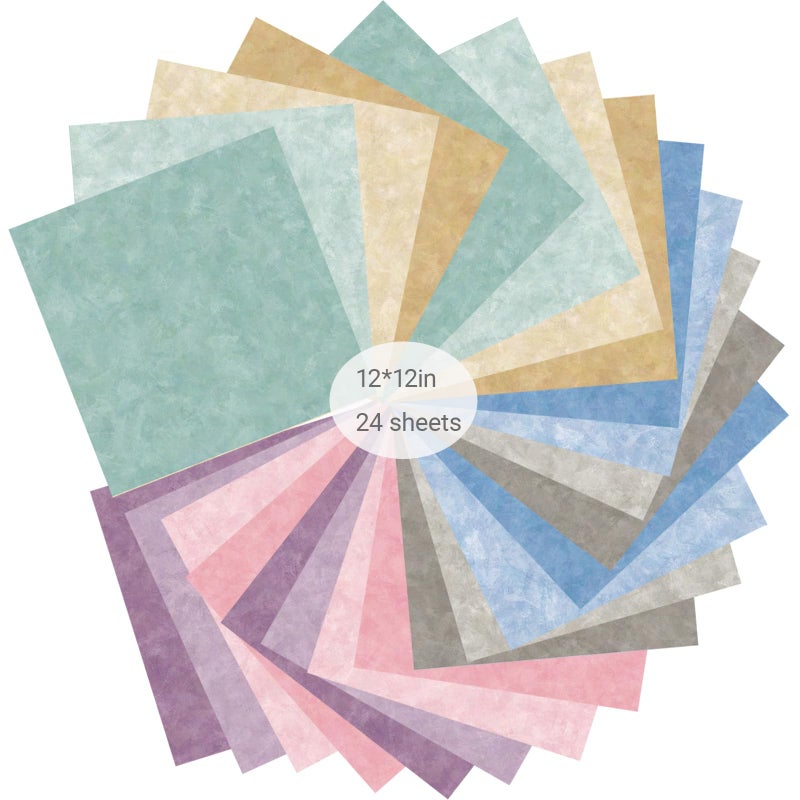 BVMGTT 24Sheet 12x12 Scrapbook Paper DoubleSided 160gsm Cardstock for Family Albums DIY Cards Gift Wrapping 24 Unique Designs Craft Paper for Moms Crafters Scrapbooking Enthusiasts - Image 2
