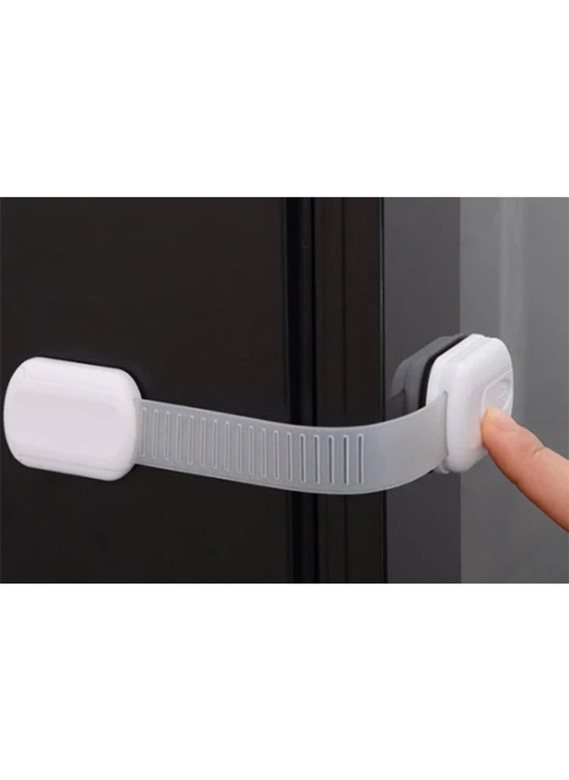 NIKITA.VIVI - 6-Piece Baby Safety Locks With Adjustable Strap and Latch System Cabinet Locks Child Proofing,Baby Proofing Set Strong And Adjustable Child Locks for Lock Door,Drawer,Window Child Safety Lock Latches - Image 1