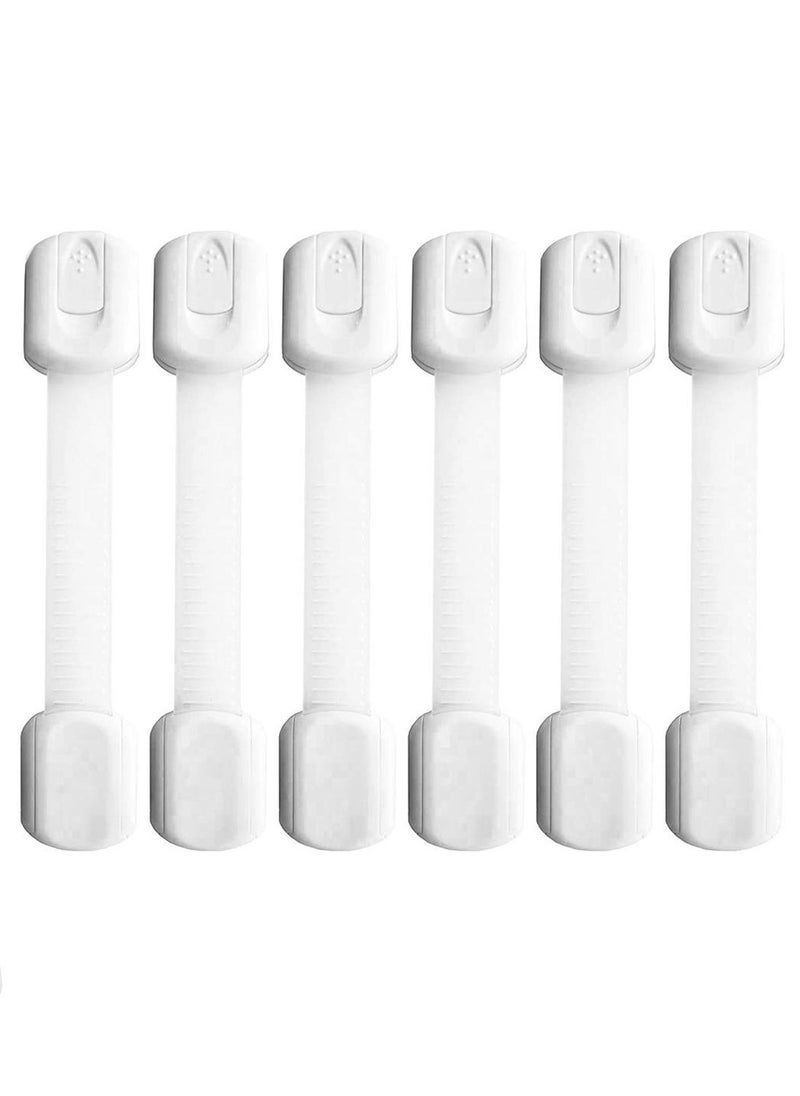 NIKITA.VIVI - 6-Piece Baby Safety Locks With Adjustable Strap and Latch System Cabinet Locks Child Proofing,Baby Proofing Set Strong And Adjustable Child Locks for Lock Door,Drawer,Window Child Safety Lock Latches - Image 1