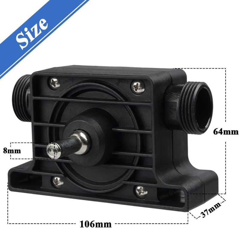 Eyech Portable Hand Electric Drill PumpSelf Priming Water Transfer Small Household Hand Drill Driven Pump for Water Gasoline Oil Diesels Fluid - Image 2