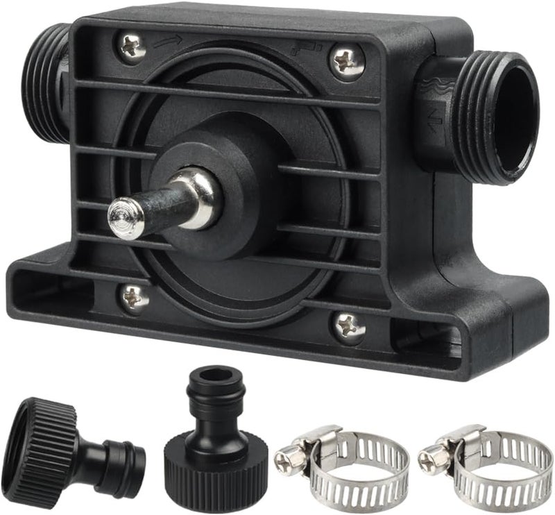 Eyech Portable Hand Electric Drill PumpSelf Priming Water Transfer Small Household Hand Drill Driven Pump for Water Gasoline Oil Diesels Fluid - Image 1