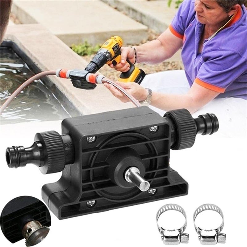 Eyech Portable Hand Electric Drill PumpSelf Priming Water Transfer Small Household Hand Drill Driven Pump for Water Gasoline Oil Diesels Fluid - Image 5