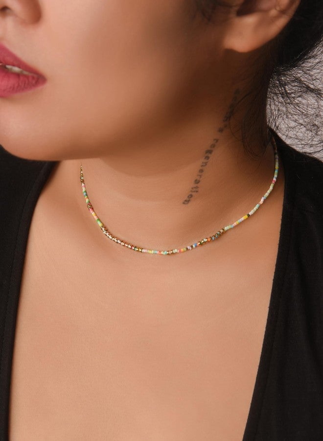 Sacina Y2k Boho Trendy Colorful Beaded Choker Necklace, Hippie Necklace, Summer Beach Jewelry, Christmas Jewelry Gift for Women - Image 3