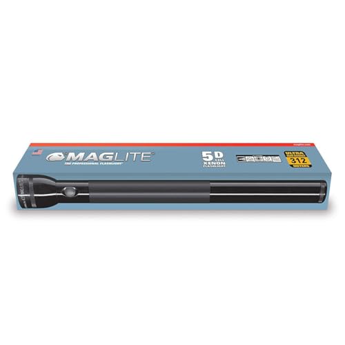 Maglite Heavy-Duty Incandescent 5-Cell D Flashlight in Display Box, Black - Image 2