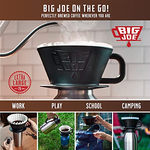 Big Joe® Large Pour Over Coffee Maker w/ 50 Filters, Brews from 12 up to 75 Ounces, Fits Any Drinkware, Dishwasher Safe, Made in USA - Image 5