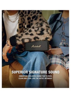 Marshall Emberton II Portable Bluetooth Speaker - Black and Brass  - Image 5