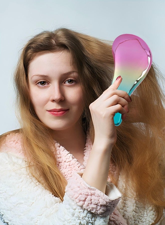 SSydl Detangler Hair Brush for women for Wavy Straight Soft Bristles, Glide Through Tangles For All Hair Types, Wet and Dry Hair Care - Travel-Friendly - Image 3