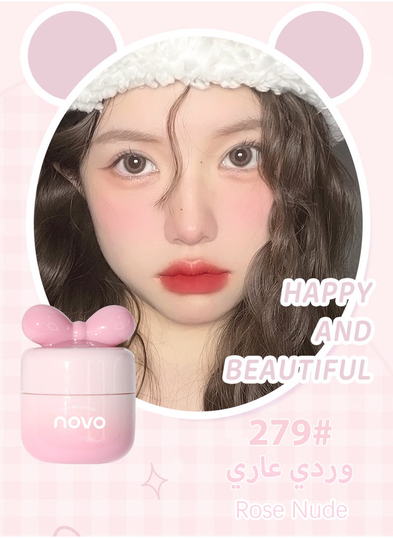 Novo Beautyrest Light Mist Lipstick, Velvet Matte Waterproof Non Stick Cup Long Lasting Lip Gloss, Lightweight Moisturizing Lip Stains Lip Tint Lip Mud 6.5g  - Image 2