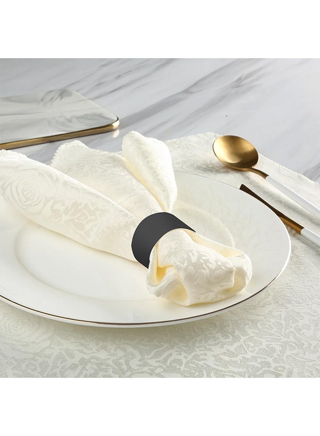 Peachjoy Napkin Bands,Paper Napkin Rings Self Adhesive,Silverware Wraps Bands (Black - 500pcs) - Image 5