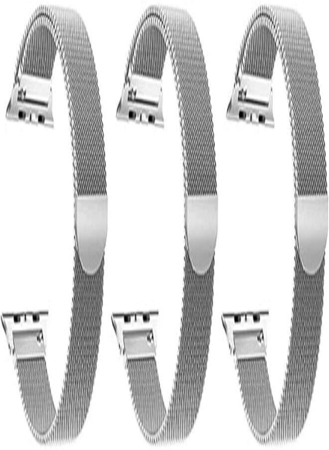 Generic - Strap watch magnetic 3 pieces for apple watch size 42/44 siliver - Image 1