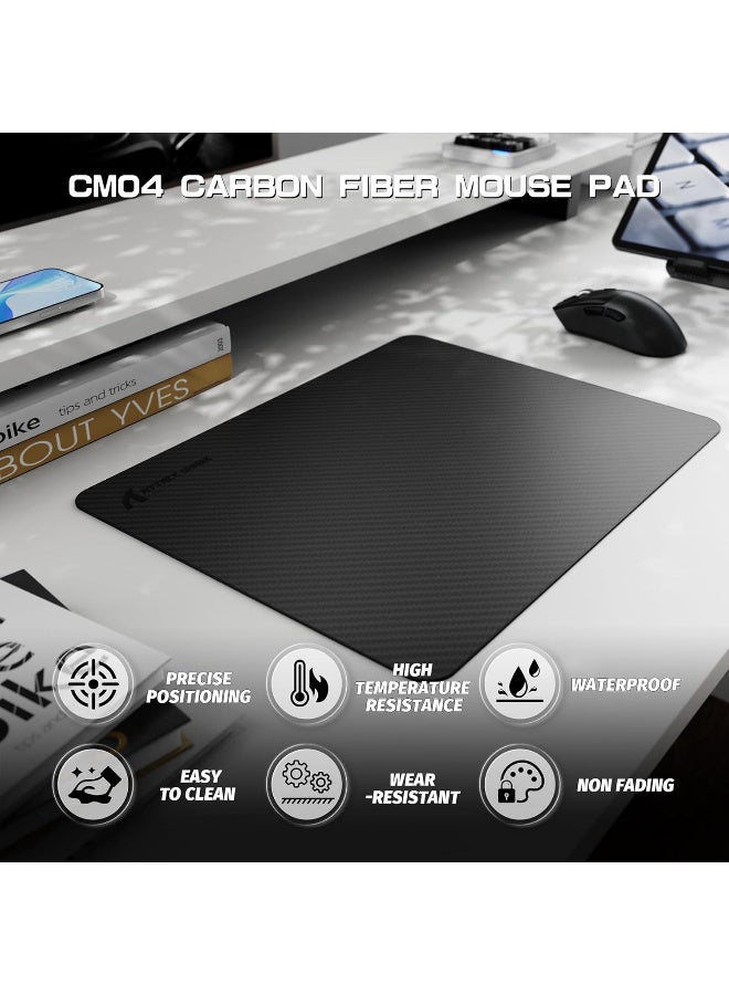 هجوم القرش ATTACK SHARK CM04 Carbon Fiber Gaming Mouse Pad - Black - Image 5