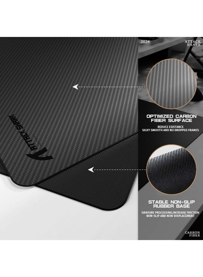 هجوم القرش ATTACK SHARK CM04 Carbon Fiber Gaming Mouse Pad - Black - Image 2