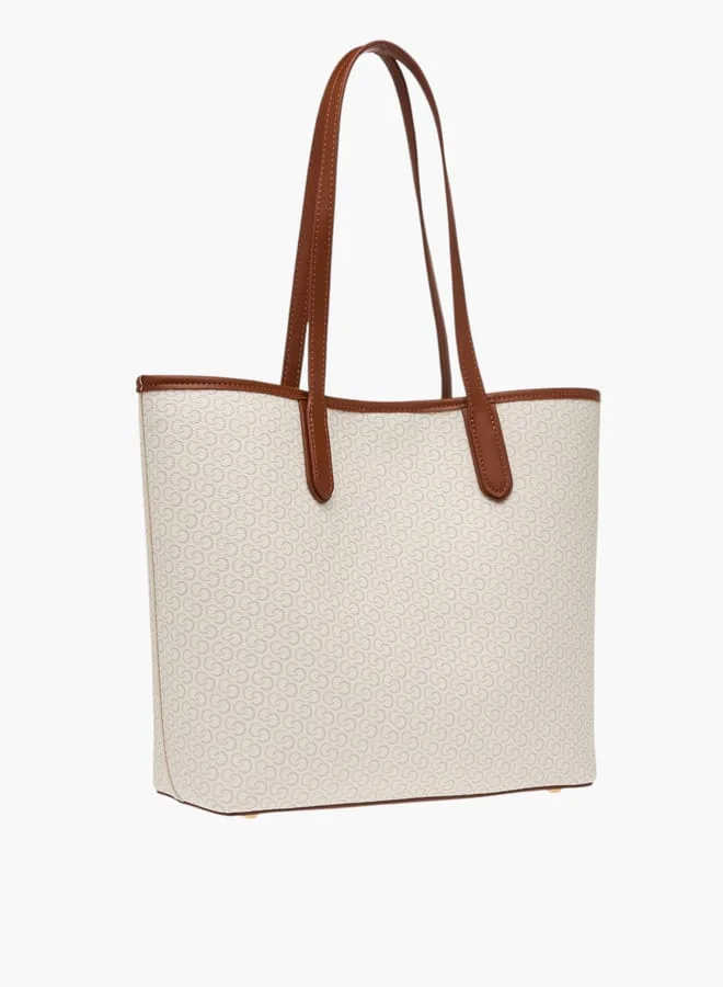 سيليست Womens Monogram Print Tote Bag And Crossbody Bag Set