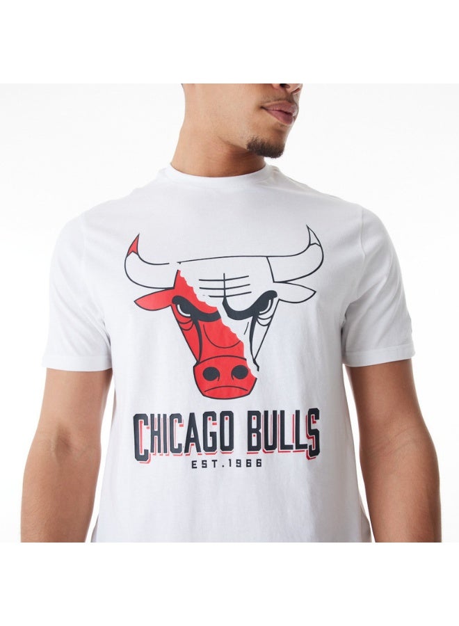 NEW ERA تي شيرت NBALOGOGRAPHIC TABLE CHIBUL WHI - Image 3