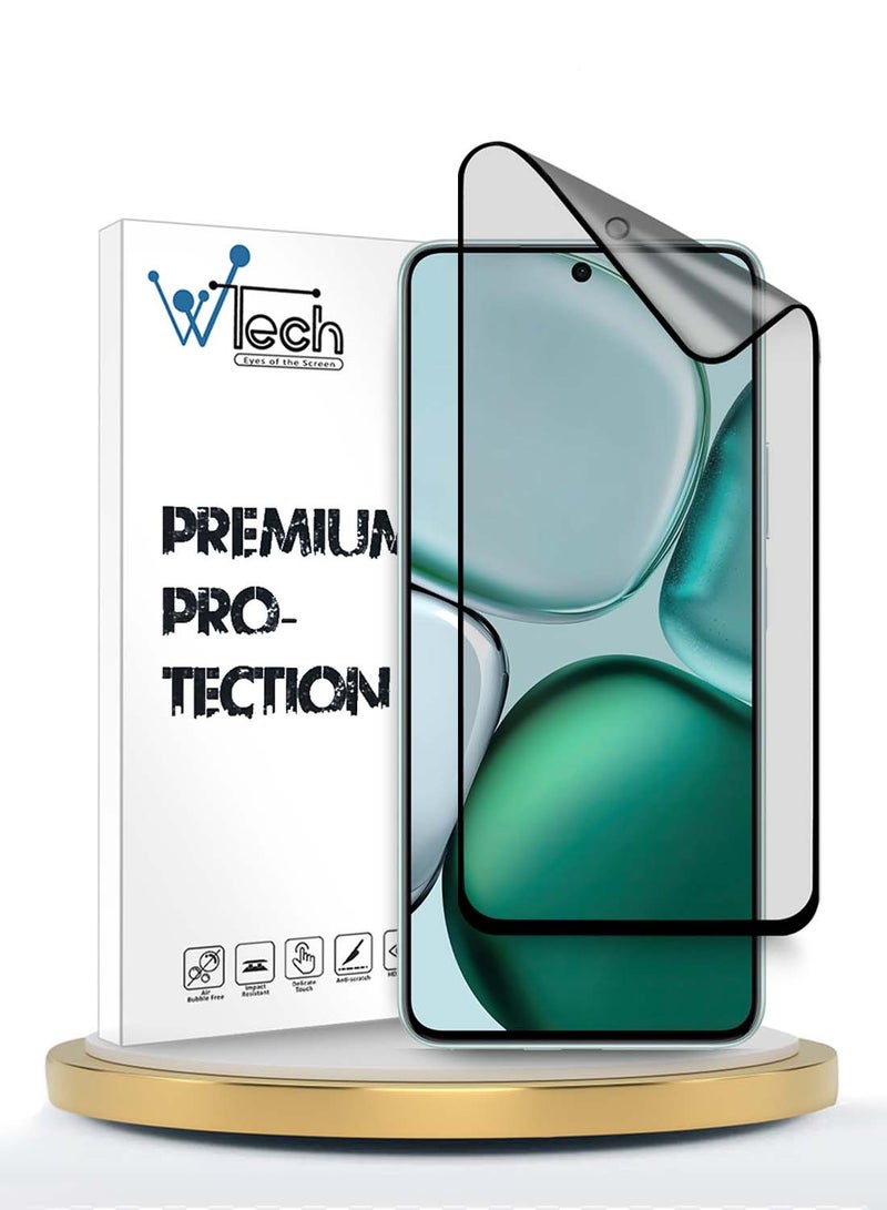 Wtech Honor X9c Smart 5G 2024 Premium Nano Ceramic Full Glue Full Cover Matte Flexible Screen Protector (MSCNMN) - Clear/Black - Image 1