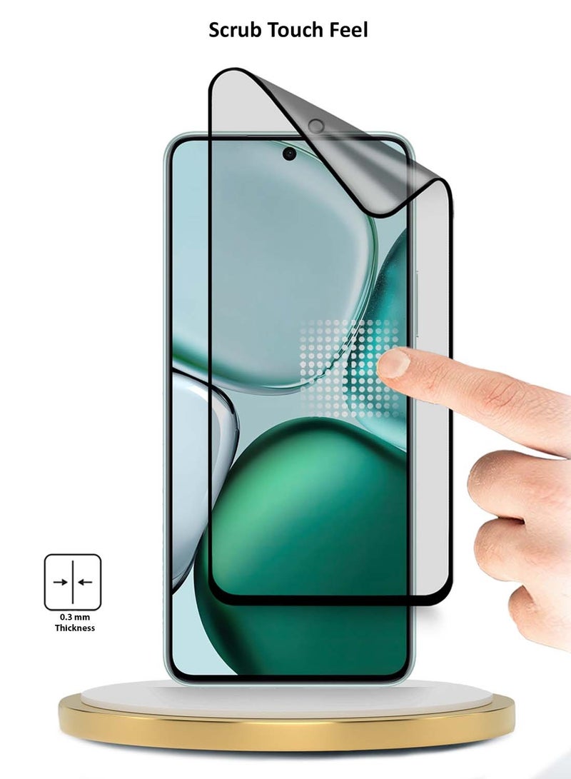 Wtech Honor X9c Smart 5G 2024 Premium Nano Ceramic Full Glue Full Cover Matte Flexible Screen Protector (MSCNMN) - Clear/Black - Image 3