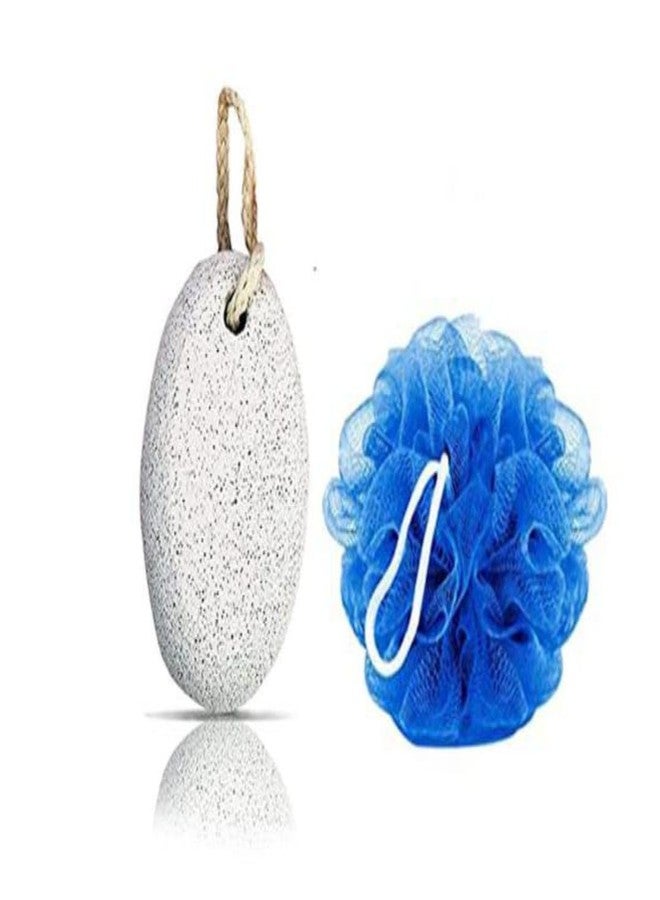 Vruta Loofah Silicone Body Scrubbers Sponge for Shower, Bathing, Men,Women With Pumic Stone Foot Scrubber Pedicure Tool Callus Remover (Combo of 2) - Image 1