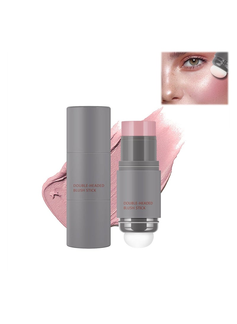 KASTWAVE Cheek Blush Stick, Dual-ended Blush Stick With Sponge, Cream Contour Stick, 3-in-1 Cheek Blush & Lip Tint & Eyeshadow Moisturizing Lightweight Multi-Stick Blush, Natural And Long-lasting - Image 1