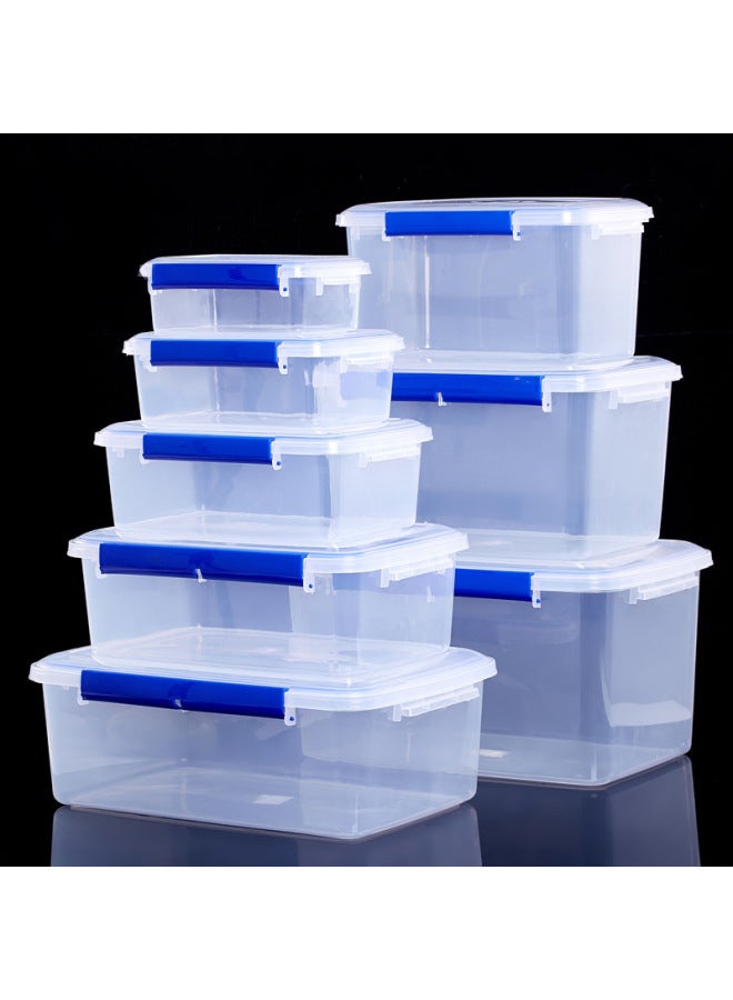 Kitchen Refrigerator Commercial Food Grade Transparent Plastic Fresh-keeping Box Freezing Sealed Storage Box Hotel Special Large Capacity-Specifications:3L 8817 Double Deduction  - Image 3