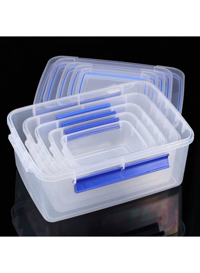 Kitchen Refrigerator Commercial Food Grade Transparent Plastic Fresh-keeping Box Freezing Sealed Storage Box Hotel Special Large Capacity-Specifications:3L 8817 Double Deduction  - Image 4