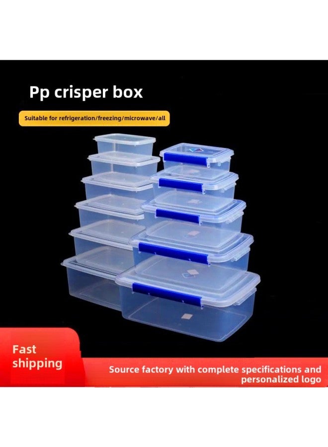 Kitchen Refrigerator Commercial Food Grade Transparent Plastic Fresh-keeping Box Freezing Sealed Storage Box Hotel Special Large Capacity-Specifications:3L 8817 Double Deduction  - Image 2