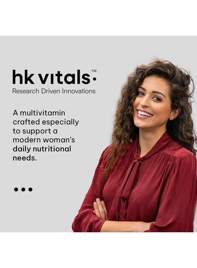HEALTHKART هيلث كارت hk فيتالس متعدد الفيتامينات للنساء (30 قرص) | مع الزنك، فيتامين C، فيتامين D، معادن متعددة ومستخلص الجينسنغ - Image 5