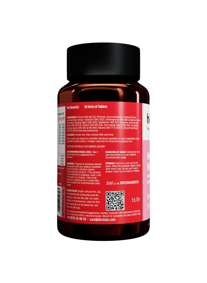 HEALTHKART هيلث كارت hk فيتالس متعدد الفيتامينات للنساء (30 قرص) | مع الزنك، فيتامين C، فيتامين D، معادن متعددة ومستخلص الجينسنغ - Image 4