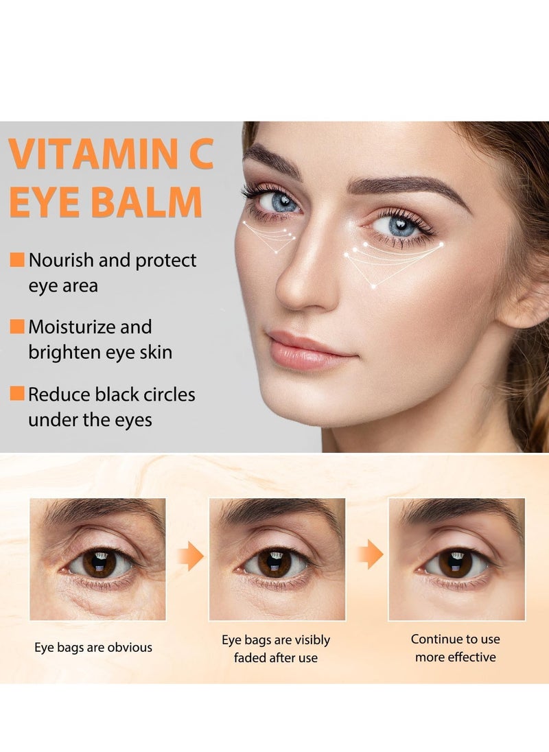 إيلهو 2 قطعة بلسم العين Revive Glow Vitamin C ، كريم مرطب للعين ، تحسين الهالات السوداء ، يضيء لون البشرة للانتفاخ ويقلل من الخطوط الدقيقة  - Image 3