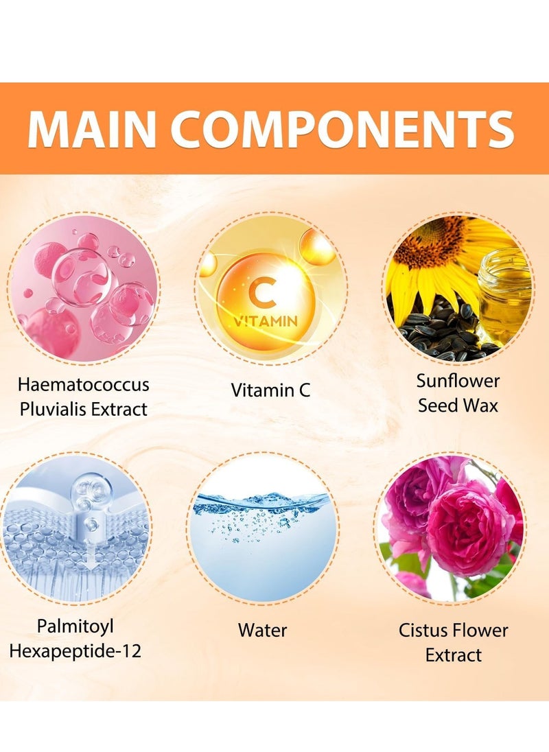 إيلهو 2 قطعة بلسم العين Revive Glow Vitamin C ، كريم مرطب للعين ، تحسين الهالات السوداء ، يضيء لون البشرة للانتفاخ ويقلل من الخطوط الدقيقة  - Image 5