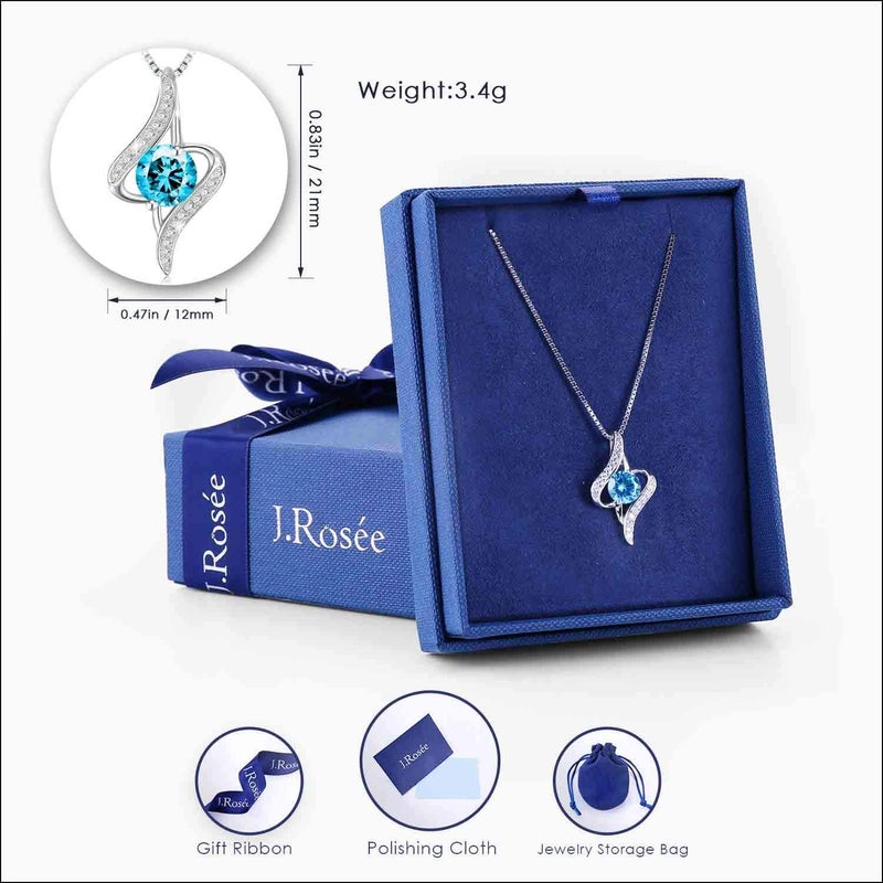 J.Rosée Swarovski Elements Crystal 18K Gold Plated 925 Sterling Silver Necklace and Studs Earrings Set - Image 3