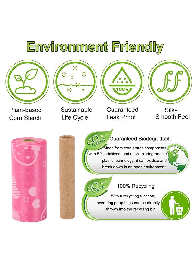 Degradable Pet Garbage Bags Outdoor Dog Walking  Bags 12 Rolls + Dispenser - Image 3