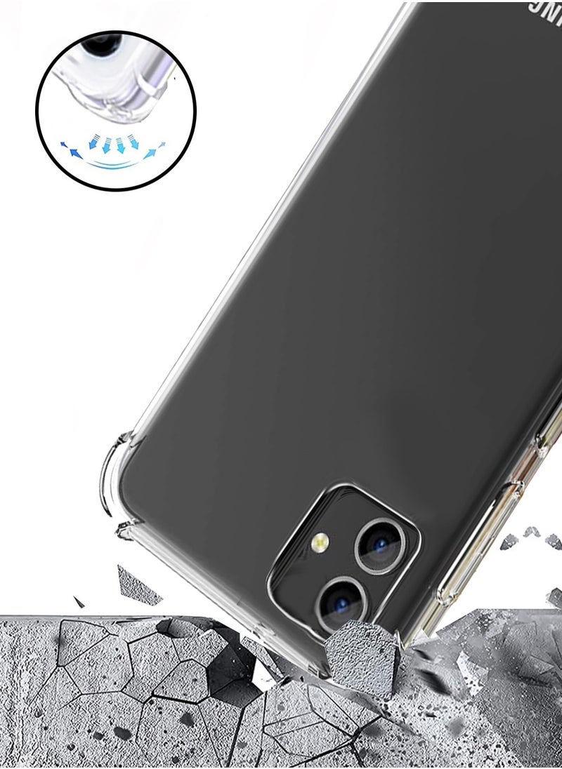 جراب زاوية من مادة TPU المضادة للصدمات لهاتف Samsung Galaxy A04e 4G شفاف