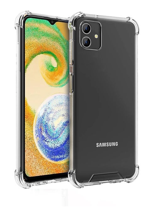 جراب زاوية من مادة TPU المضادة للصدمات لهاتف Samsung Galaxy A04e 4G شفاف