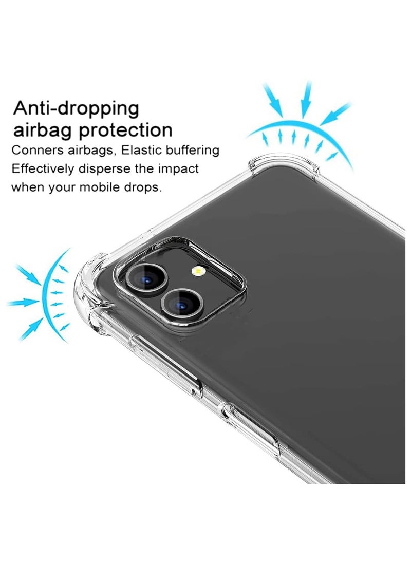 جراب زاوية من مادة TPU المضادة للصدمات لهاتف Samsung Galaxy A04e 4G شفاف