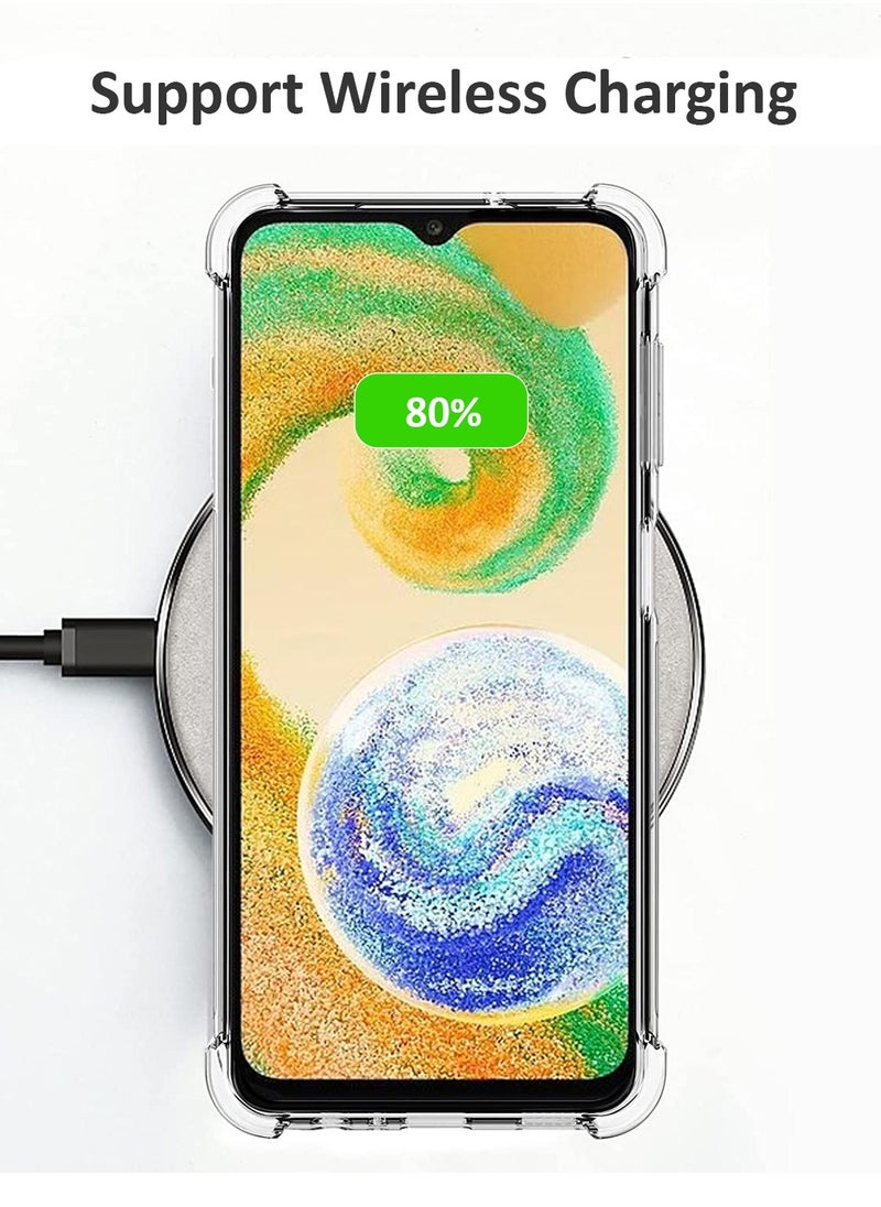 جراب زاوية من مادة TPU المضادة للصدمات لهاتف Samsung Galaxy A04e 4G شفاف