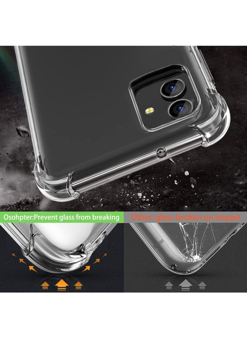 جراب زاوية من مادة TPU المضادة للصدمات لهاتف Samsung Galaxy A04e 4G شفاف