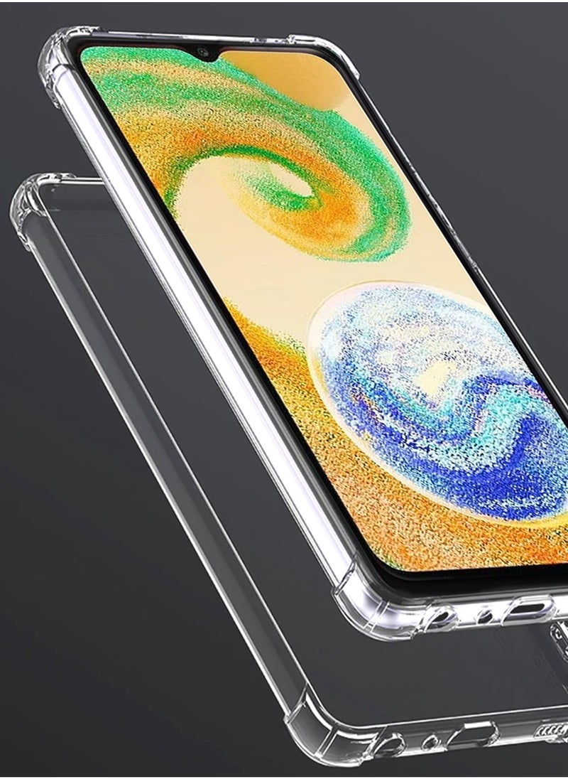 جراب زاوية من مادة TPU المضادة للصدمات لهاتف Samsung Galaxy A04e 4G شفاف
