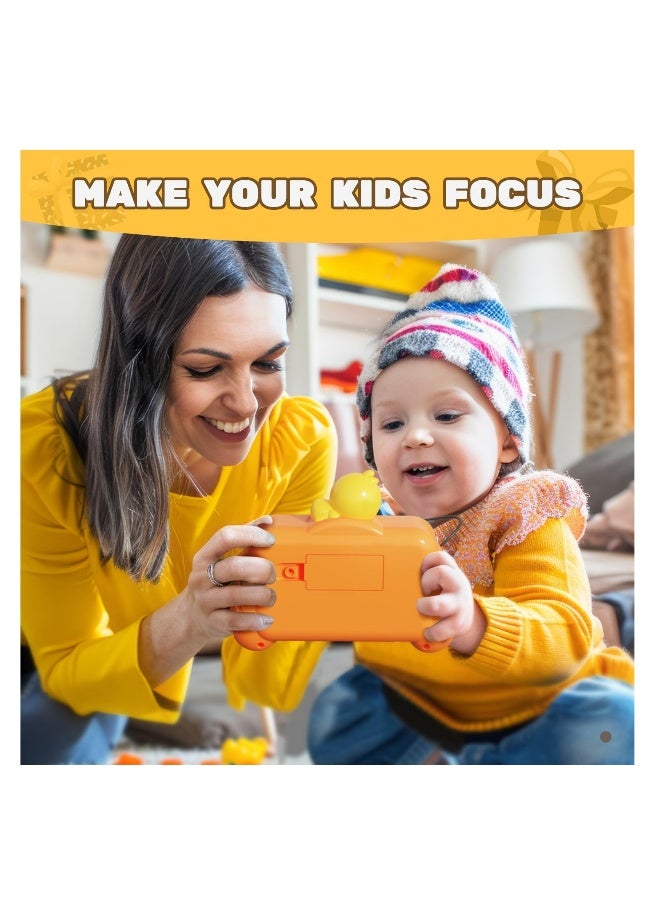 ألعاب التعلم Montessori للإضاءة LED، ألعاب تعليمية للأطفال الرضع، لوحات حسية لأنشطة التعلم التعليمية، ألعاب سفر للأولاد والبنات في عيد الميلاد، بطة صفراء - Image 3