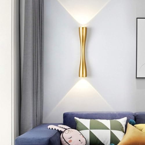 FILLISKA® 6 Watt LED Indoor/Outdoor UP/Down Creative Wall Light, Warm White, IP-65 Rainproof & Shockproof Body. (Gold) - Image 4