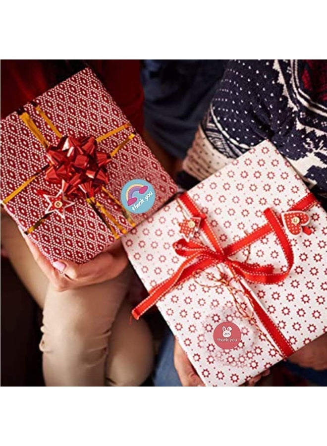 Premify 1Inch Thank You Stickers, 500 Pieces Thank You Labels For Gift Wrapping, Baking Packaging, Envelope Seals, Small Business, Birthday, Wedding, Party Gift Wrap Bag, Round Label For Gift Shop - Image 2