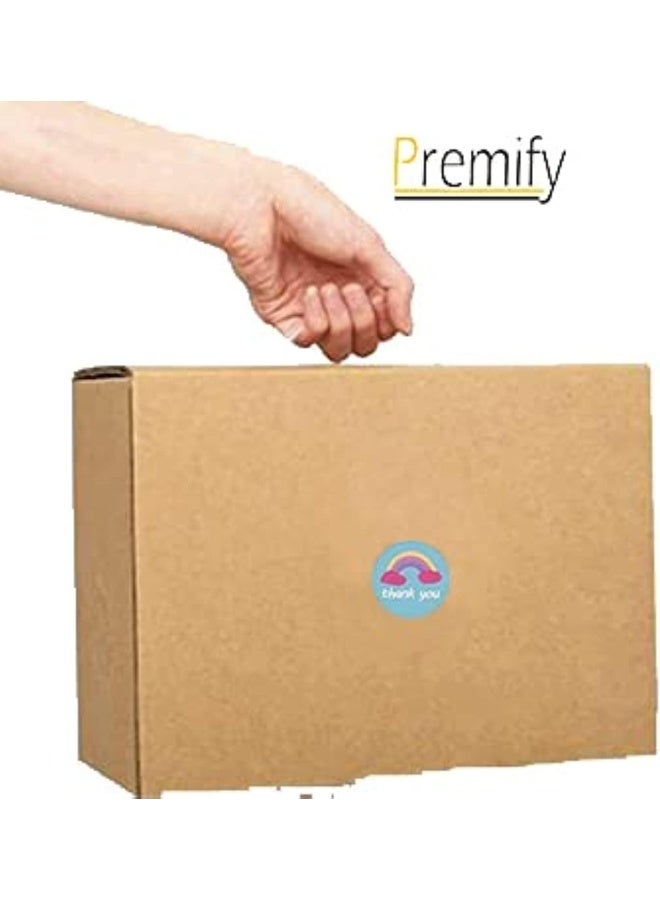 Premify 1Inch Thank You Stickers, 500 Pieces Thank You Labels For Gift Wrapping, Baking Packaging, Envelope Seals, Small Business, Birthday, Wedding, Party Gift Wrap Bag, Round Label For Gift Shop - Image 3
