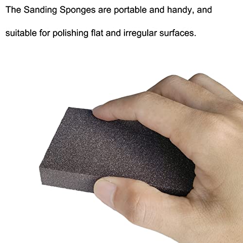 Tonmp 12 Pack Sanding Sponge Kit - 60 80 120 220 Grit Washable and Reusable Sanding Block, Sander Sponges for Drywall Metal, Sandpaper Sponge Sanding Blocks for Wood - Image 2
