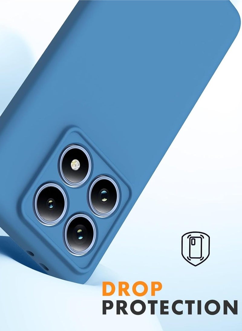 ELTRAZONE Xiaomi 14T Pro 5G Soft Silicone Case with Microfiber Lining, Shockproof Protection, and Camera Guard – Stylish Blue Cover for Ultimate Device Safety - Image 5