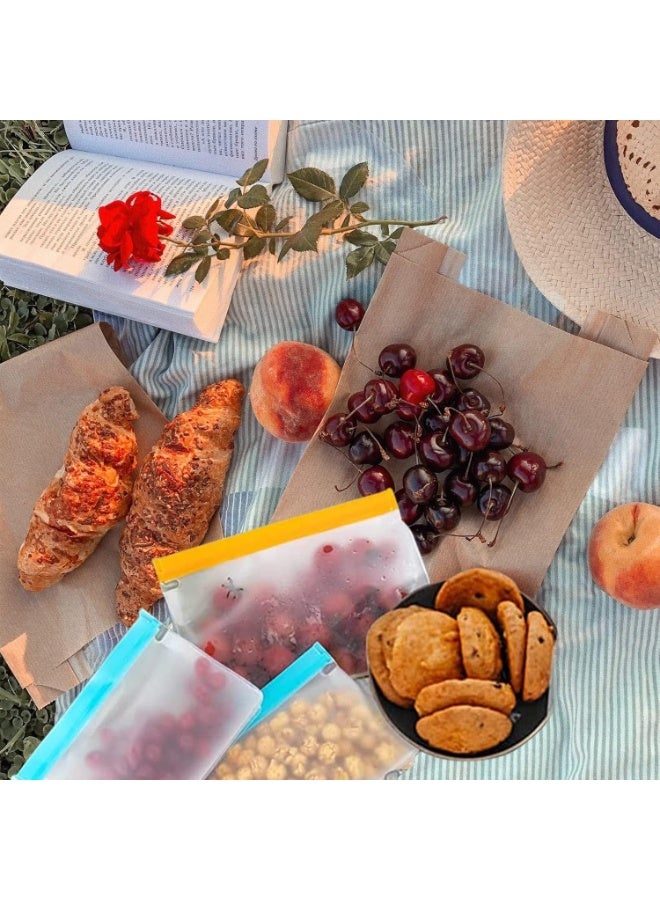 Soofam Reusable Food Storage Bags Set,Stand Up Reusable Storage Bags for Food Leakproof, 10 Pack, 2 Gallon Bags, 4 Sandwich Bags, 4 Snack Bags, Stand Up Design - Image 2