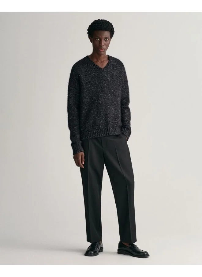 GANT Gant Shiny Alpaca Wool V-Neck Sweater