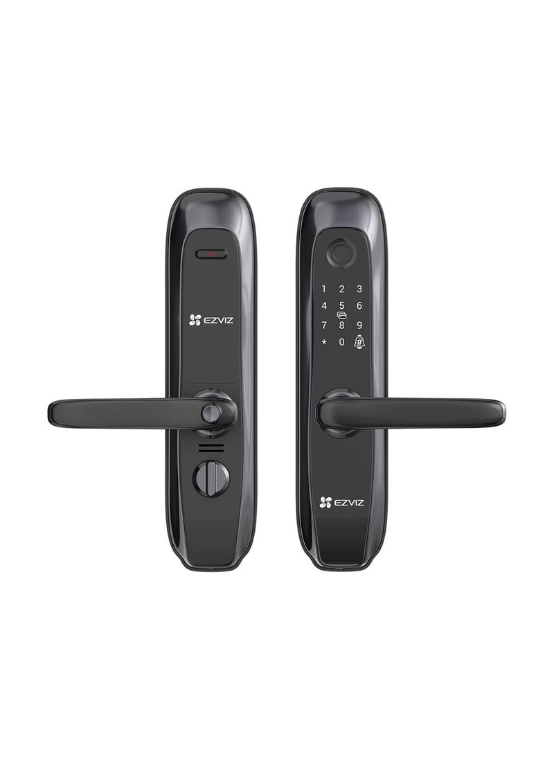 EZVIZ - EZVIZ L2S Smart Fingerprint Lock, Keyless Lock with Four Unlocking Ways, Real-time Mobile Alerts, Built-in Electronic Doorbell, Tamper Proof Alarm, Low Battery Warning, Easy User Management - Image 1
