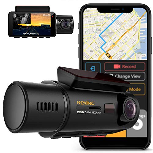 Rexing V3 Dual Camera Front and Inside Cabin Full HD 1080p with WiFi and Builtin GPS