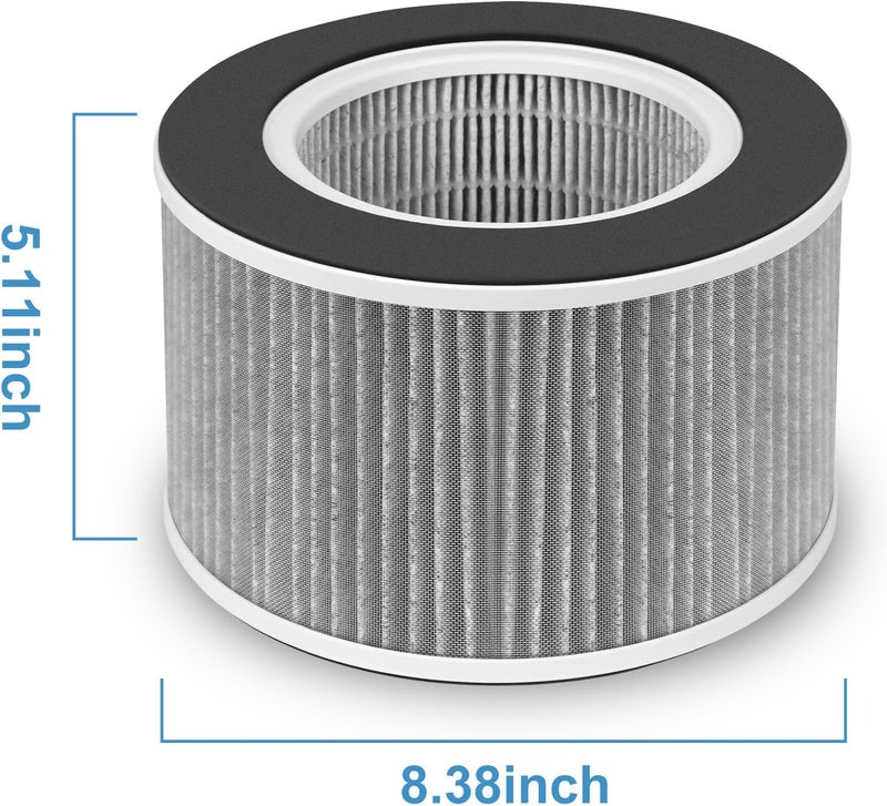 PINREK Air Purifier Filter Replacement, 4 In 1 H13 True HEPA Fit for P600 Air Purifier, 1 Pack HP600 Narrow & wide space compatible - Image 2