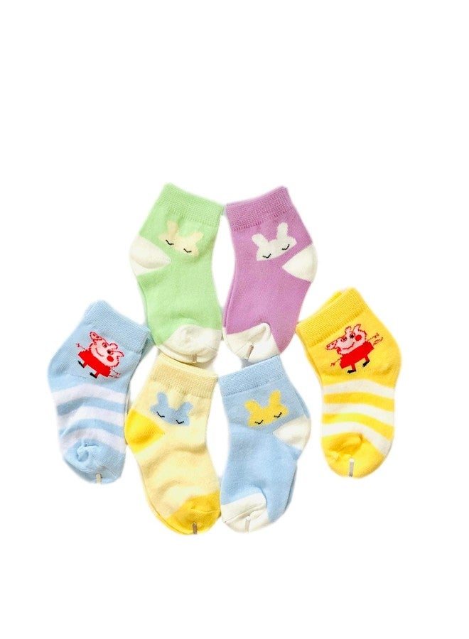 Freshfoot Cute and Colorful New Born Baby socks Set 2-3 Years (Size 2-3 Years) (Baby Girls (Pack of 8))